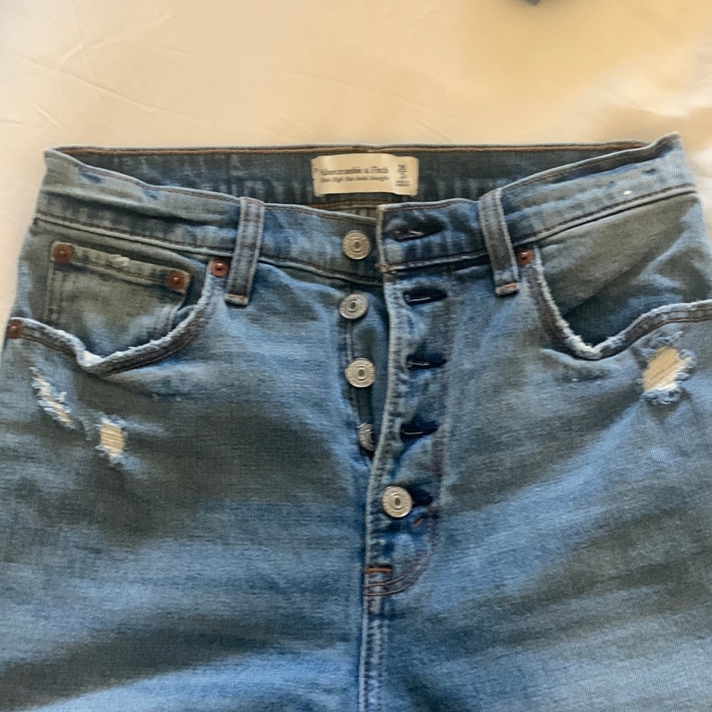 Abercrombie and fitch A&F ultra high rise ankle jeans